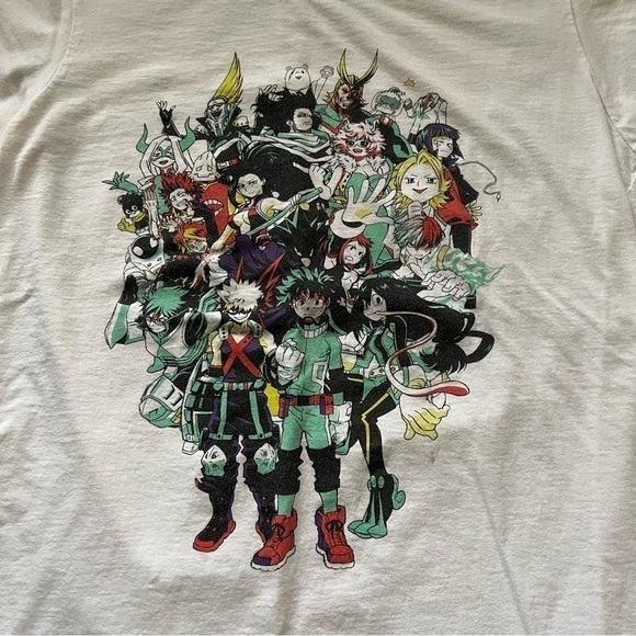 𝅺my hero academia all character white graphic T-shirt short sleeves 100% cotton - Picture 4 of 10